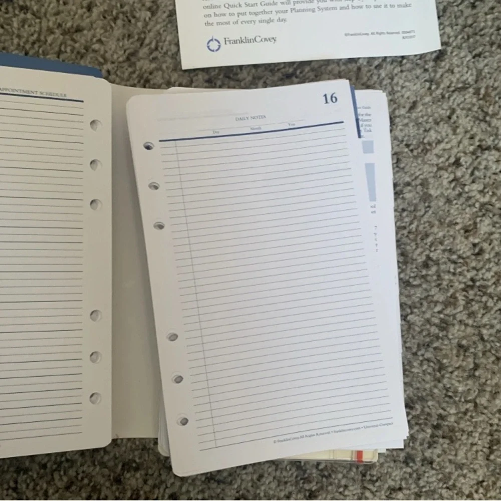 Franklin Covey Planner Black 6 Ring Simulated Leather